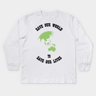 Save Our World Kids Long Sleeve T-Shirt